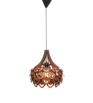 Vivo Kare Modern Globe Küre Doğal Ahşap MDF 3D Lazer Kesim Rustik Salon Avize