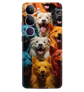 Vivo V40 Lite Kılıf Boutique Baskılı Resimli Köpekçikler Pcode -026