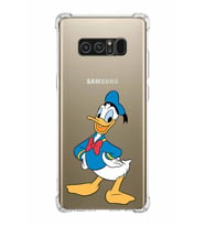 Samsung Galaxy Note8  Köşe Korumalı Antişok Kapak Donald Duck Tasarımlı Şeffaf  Kılıf