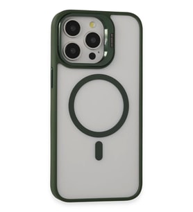 Joko Apple iPhone 15 Pro Kılıf Roblox Lens Magsafe Standlı Kapak - Koyu Yeşil