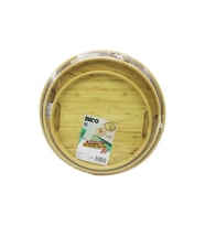 YUVARLAK - 3 BOY BAMBU AHŞAP TEPSİ SETİ 30--35--38CM (5680)