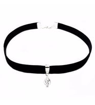 Gümüş Kaplama Kadın Nar Choker Kolye