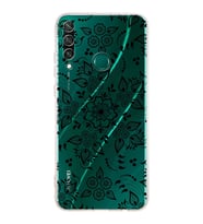 Huawei Y6 p  Kamera korumalı Kapak Nostalji Desen Tasarımlı  Şeffaf Kılıf