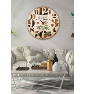 Bilge Retro Tasarımlı Duvar Saati 35x35cm (Baskılı)