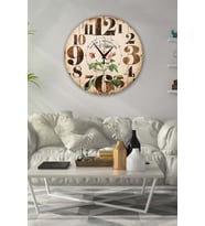 Bilge Retro Tasarımlı Duvar Saati 35x35cm (Baskılı)