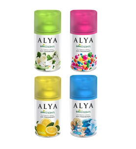 Nature's Scents White Flowers- Bubble Gum - Lemon - Oceann  Oda Kokusu Yedek Makine Spreyi  4x250 m