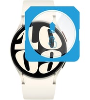 Samsung Galaxy Watch 6 44mm için 2'li Paket (2 Adet) Kolay Kurulum Otomatik Hizalama Aparatlı Şeffaf 9H Sertliğinde Gerçek Temperli Cam Ekran Koruyucu (Galaxy Watch 6 44mm)