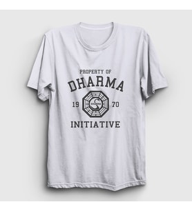 Presmono Unisex Beyaz Property Of Dharma Initiative Lost T-Shirt 439850tt (Beyaz)