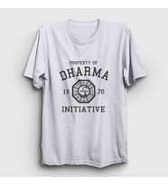 Presmono Unisex Beyaz Property Of Dharma Initiative Lost T-Shirt 439850tt (Beyaz)