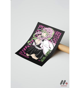 Demon Slayer Mitsuri Anime Poster, Çerçevesiz Yüksek Kalite Duvar Afişi - Anime
