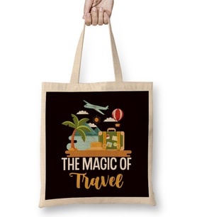 Magic Of Travel Wanderlust Blogger Adventure Traveler Nature Bez Çanta Uzun Saplı