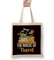 Magic Of Travel Wanderlust Blogger Adventure Traveler Nature Bez Çanta Uzun Saplı