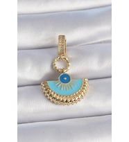 Pirinç Gold Renk Nazar Boncuklu Ajda Charm