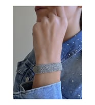 Kordon Çelik Zincir Örme 8 Sıralı El Yapımı Silver Renk Bohem Bileklik (Gümüş)