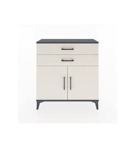 Arges Şifonyer Tek Raflı 2 Çekmeceli 2 Kapaklı 88x30x96 Antrasit-Aytaşı