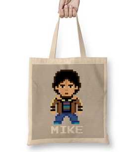 Mike Wheeler Stranger Things Pixel Character Bez Çanta Uzun Saplı