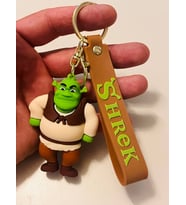 Shrek Silikon Figürlü Anahtarlık – Animasyon Karakter Çanta & Araba Süsü