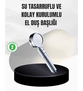 Kolay Montajlı 3 Modlu Yüksek Basınç Duş Başlığı