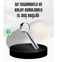 Kolay Montajlı 3 Modlu Yüksek Basınç Duş Başlığı