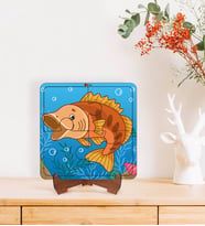 BK Toys Çocuklar İçin 2 si 1 arada Eğitici-Öğretici Ahşap 4 Parça Yapboz Puzzle Çerçeve Model 35