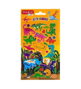 TANEX KIDS TNX-261164 3D PUFFY - KABARTMALI DİNAZORLAR SERİSİ - 1 ADET