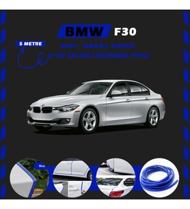Bmw F30 Oto Araç Kapı Koruma Fitili 5metre Parlak Mavi Renk