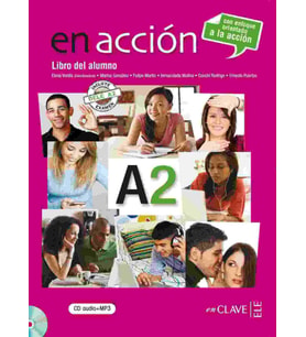en acción A2 Libro del alumno(Ders Kitabı +Audio d (Gri-Kırmızı)