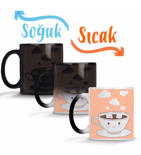 Coffe Smile Sihirli Kupa Bardak Porselen