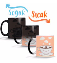 Coffe Smile Sihirli Kupa Bardak Porselen