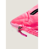 Simli Neon Turuncu Çanta- Clutch, El Çantası, Makyaj Çantası 28x18cm