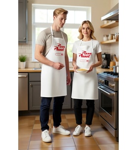Unisex Mutfak Önlüğü Pizza Planet Teslimat Sürücü Baskılı Rahat Kesim Boyundan Bağlamalı Günlük