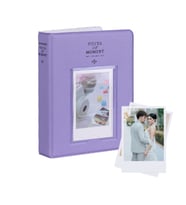 Instax Mini Fotoğraf Albümü ve 65 Adet Pola Kart Fotoğraf Baskı (Mor)