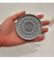 3D Baskı Makyaj Fırçası Temizleme Pedi - Desenli Aparat-Gri
