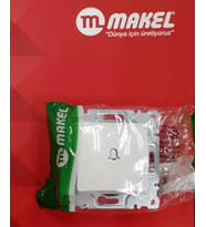 Makel Lıllıum Beyaz Zil Butonu - Çerçevesiz