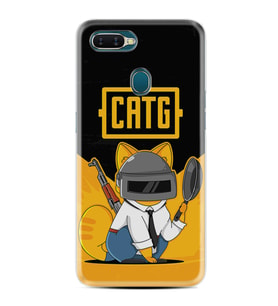 Oppo A5S A15 A16 A54 A55 A73 A74 Kılıf Desemli Silikon Cat G 1677