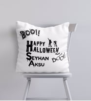 BK Gift Kişiye Özel Happy Halloween Tasarımlı Yastık-2