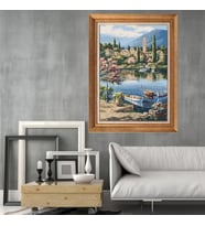 Altın Paspartulu Çerçeveli Tablo C315 (Gold)