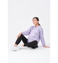 Busa Hamile Emzirme Detaylı Sweatshirt LİLA