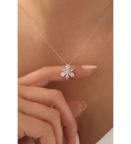 925 Ayar Gümüş Herbaryum Kolye- 925 Ayar Gümüş Kolye