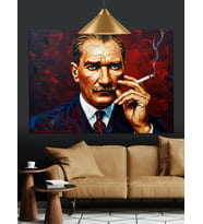 Atatürk Portre  Dekoratif Kanvas - Mdf Ahşap Tablo