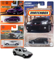 3 Araç Matchbox Volkswagen Golf Set - 1976 Mk1 & GTI & GTE (1/64)