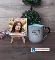Rehber Öğretmen Fotoğraflı Dekoratif Taş, Kupa Bardak Beyaz Hediye (Model 10)