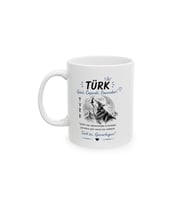 Türk Gücü Cesareti Onurudur Bozkurt Temalı Porselen Kahve Kupası 330 ml KF24052620