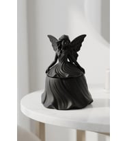 MYCRAFT3D Peri Figürlü Takı Kutusu Dekoratif Mücevher Organizer Kapaklı Masaüstü Aksesuar