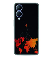 Vivo Y17S Kılıf Silikon Desen Özel Seri İz Bırakan Uçak 1778
