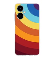 PrintiFy Tecno Camon 19 Uyumlu Kamera Korumalı Renk Cümbüşü A Tasarımlı Şeffaf Silikon Kılıf
