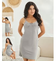Kadın Sleep Wear 216 Kısa Gecelik (Gri)
