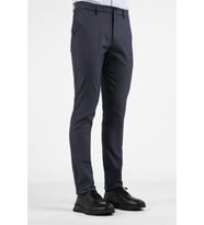 Koyu Lacivert Yan Cep Düz Paça Pamuklu Slim Fit Chino Casual Pantolon 1003255164