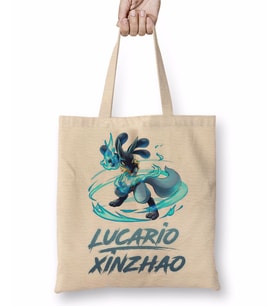 Pokemon Go Pikachu Lucario Bez Çanta Uzun Saplı