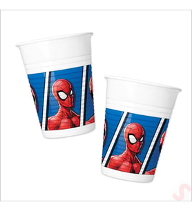 Spiderman Crime Fighter Plastik Bardak - 8 Adet (STD)